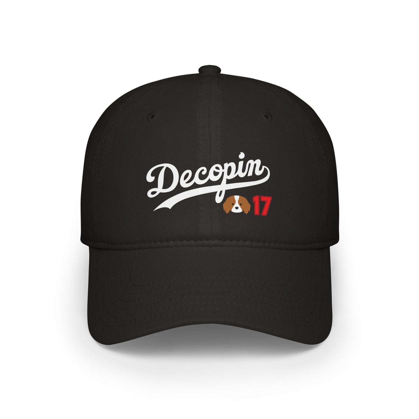 05. Decopin: Adults PRINTED Logo Adjustable Baseball Hat: Blue/Black/Navy