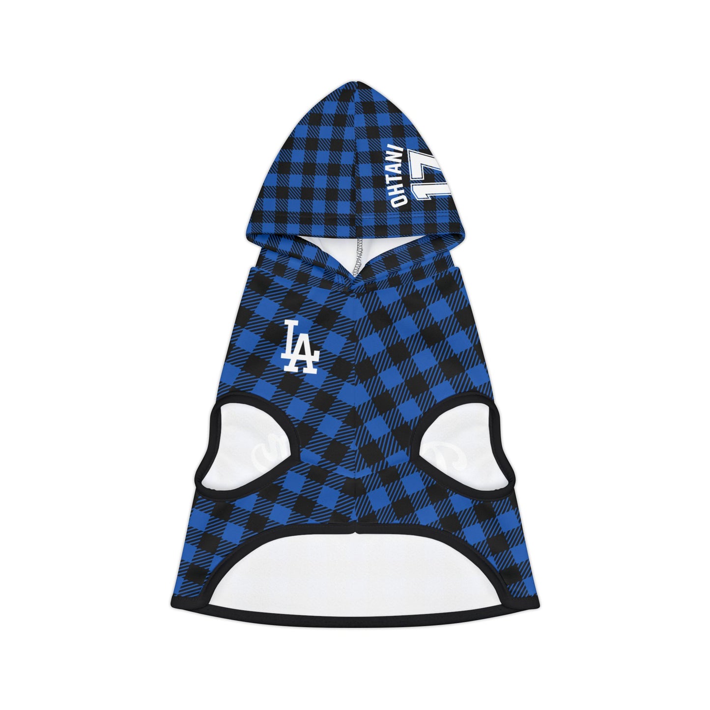 18. Decopin+Ohtani 17: Pet Hoodie: Blue Plaid