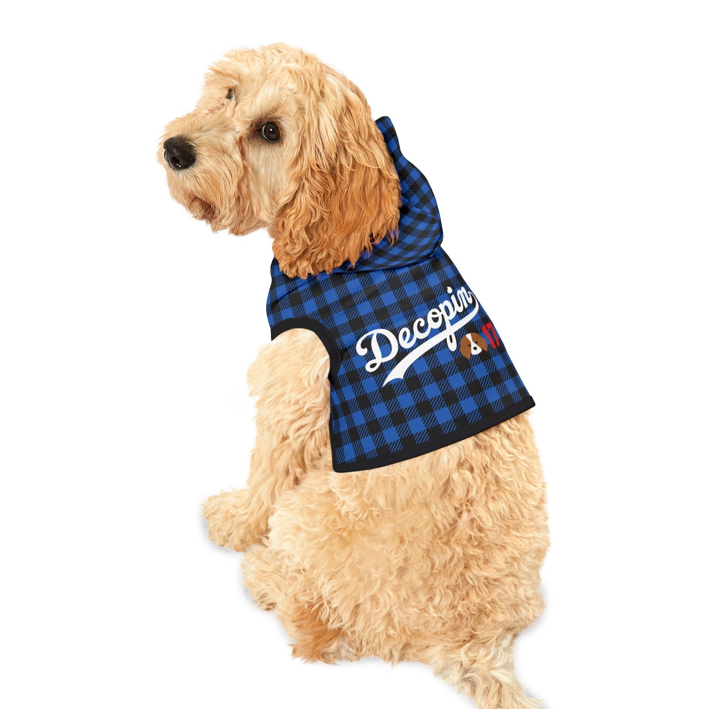 18. Decopin+Ohtani 17: Pet Hoodie: Blue Plaid